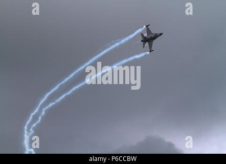 La Force aérienne belge (General Dynamics F-16AM SABCA) Fighting Falcon (401) FA-124 à 21-07-2013 2017 Banque D'Images