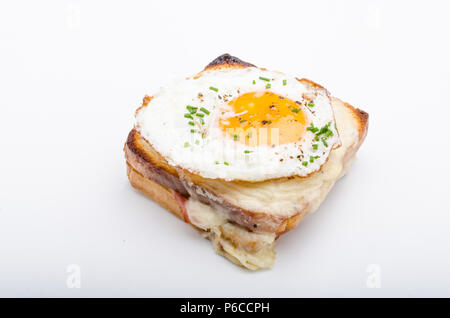 Croque Madame sandwich, un délice, supérette, photography Banque D'Images