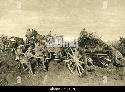 L'artillerie, la première guerre mondiale, bloqué, trichtergelände, ww1, la première guerre mondiale, la première guerre mondiale Banque D'Images