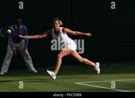 Tennis de Wimbledon en jouer avec Maria Elena Camerin mesdames seul tournoi. Banque D'Images