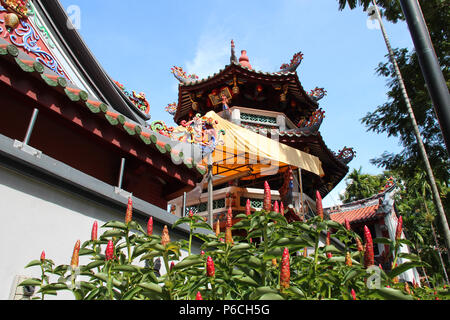 Un temple chinois (Keng Teck ce temple) à Singapour. Banque D'Images