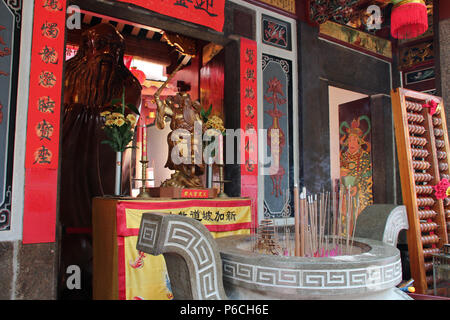 Un temple chinois (Keng Teck ce temple) à Singapour. Banque D'Images