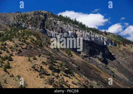 Rim d'hiver, été lac de faune, de l'Oregon Outback Scenic Byway, Oregon Banque D'Images