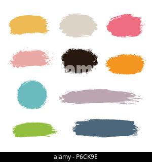 Pinceau à la main. Illustration de Vecteur