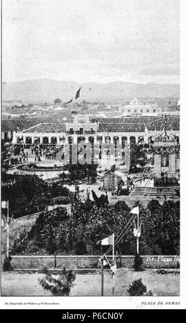 Español : Plaza de Armas de la Ciudad de Guatemala en 1892. Revista Ilustrada de Guatemala, 1892. 1893 GuatemalaIlustrada1892 15 51 Banque D'Images