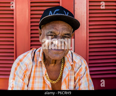 Leon, Nicaragua. Février 2018. Un portrait d'un homme Nicagraguan dans Leon Nicaragua Banque D'Images