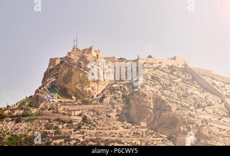 Château de Santa Barbara à Alicante Banque D'Images