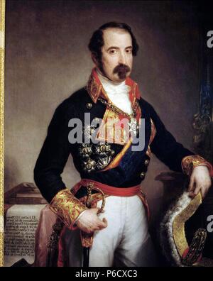 GUTIERREZ DE LA CONCHA , MANUEL. MARQUES DE DUERO. MILITAR ESPAÑOL. 1806 - 1874. OLEO DE JOSE GUTIERREZ DE LA VEGA. MUSEO del Ejercito. MADRID. Banque D'Images