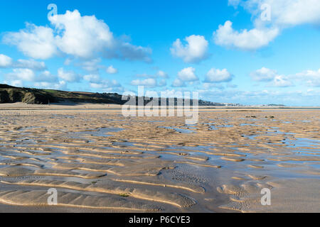 Rein de porth, sables bitumineux.st ives bay, lelant, hayle, Cornwall, Angleterre, Grande-Bretagne, Royaume-Uni. Banque D'Images