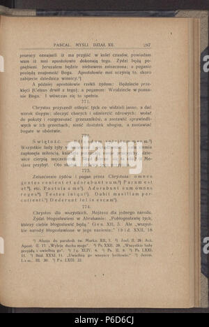 69 Pascal-Myśli 315 Blaise PL Banque D'Images