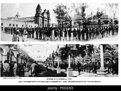 Español : Plaza de Armas de Guatemala a mediados de la década de 1910. 1910 70 Plazaarmasminervalias Banque D'Images