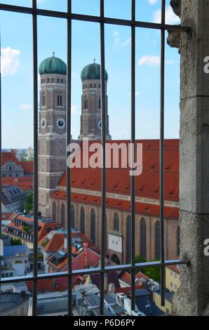 La Cathédrale Frauenkirche '' de Munich, la capitale de la Bavière (Allemagne) Banque D'Images