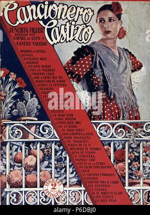 PIQUER, CONCHA. ACTRIZ Y CANTANTE ESPAÑOLA. Valence 1908-1991. CANCIONERO. Banque D'Images