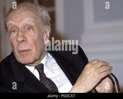 BORGES, JORGE LUIS. ESCRITOR ARGENTINO. 1899 - 1986. AÑO 1984. Banque D'Images