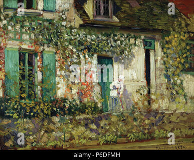 . La maison de Giverny vers 1912 48 La maison de Giverny, Frieseke Banque D'Images