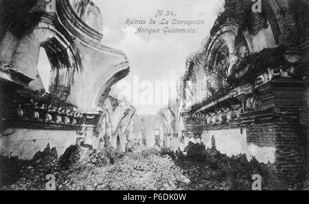 Español : Ruinas de la Iglesia de la Recolección a principios del siglo XX. Colección de Ana Aguirre. 1910 60 LaRecoleccion1910 Banque D'Images