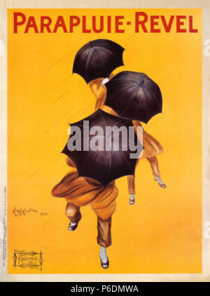 English : Affiche dessinée par Leonetto Cappiello pour la société parapluie Revel en 1922. 27 mars 2014, 17:07:58 Parapluie 66-revel Banque D'Images