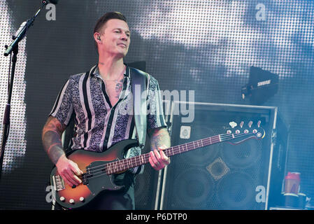 Glasgow, Royaume-Uni. 29 juin 2018. Les Stereophonics titre la scène principale au Festival 2018 TRNSMT, Glasgow Green, Glasgowl 29/06/2018 © Gary Mather/Alamy Live News Banque D'Images