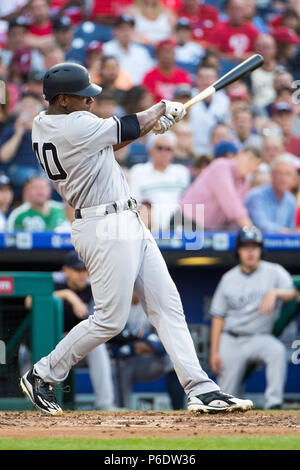 Philadelphie, Pennsylvanie, USA. 26 Juin, 2018. Le lanceur partant des Yankees de New York Luis Severino (40) en action au cours de la MLB match entre les New York Yankees et les Phillies de Philadelphie à la Citizens Bank Park de Philadelphie, Pennsylvanie. Christopher Szagola/CSM/Alamy Live News Banque D'Images