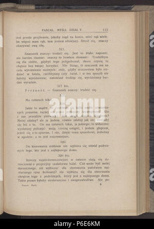 68 Pascal-Myśli 141 Blaise PL Banque D'Images