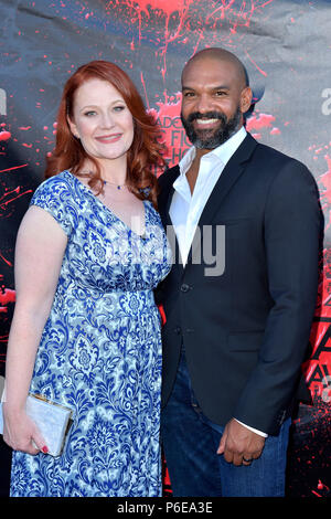 Stacy Reed Payton et Khary Payton participant à la 44e conférence annuelle des Récompenses de Saturne 2018 au naufragé le 27 juin 2018 à Burbank, Californie. Banque D'Images