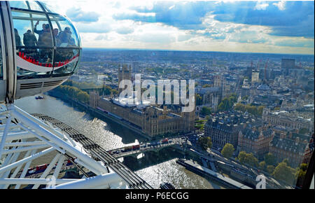 Big Ben à partir de London Eye Banque D'Images