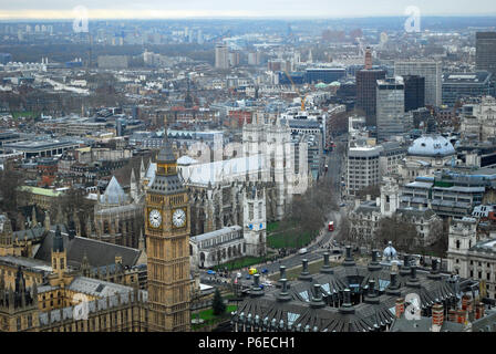 Big Ben à partir de London Eye Banque D'Images