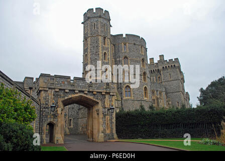 Entrée au château de Windsor Banque D'Images