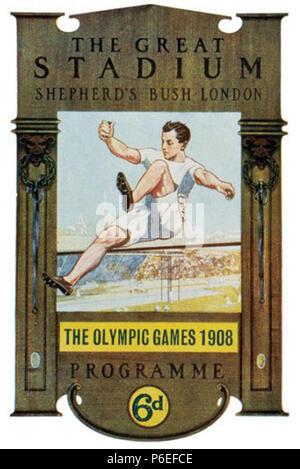 English : Affiche jeux Olympiques 1908 Londres 1908 Jeux Olympiques de Londres : l'anglais . 1908 Jeux Olympiques de Londres 1908 65 Banque D'Images