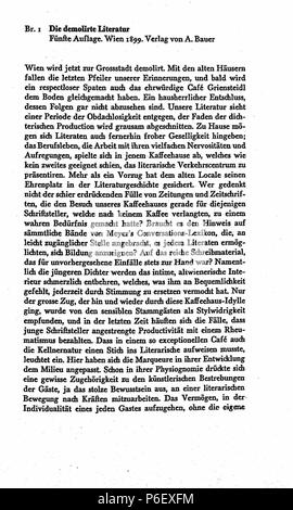 . Demolierte Die Literatur. Deutsch : Dies ist ein Scan des historischen anglais Buch鋨es : c'est un document historique de la numérisation . N/A 12 De Die Literatur Kraus 23 demolirte Banque D'Images