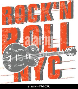 Rock'n roll de la conception de l'affiche Illustration de Vecteur