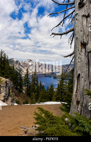 Vue panoramique de Crater Lake, Oregon, USA Banque D'Images