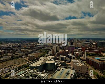 Birmingham England photographie aérienne, la skyline photo drone Banque D'Images