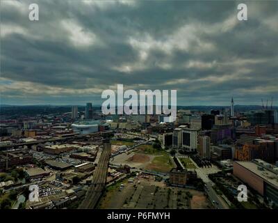 Birmingham England photographie aérienne, la skyline photo drone Banque D'Images