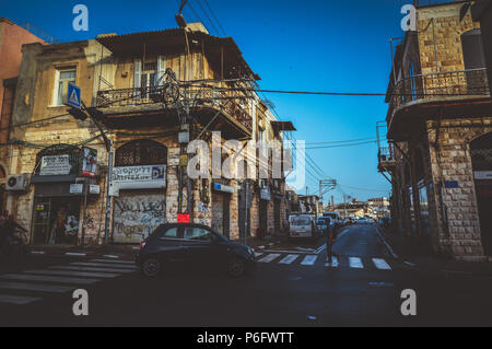 Tel Aviv, Israël - 21 Avril 2017 : rues de Tel Aviv Banque D'Images