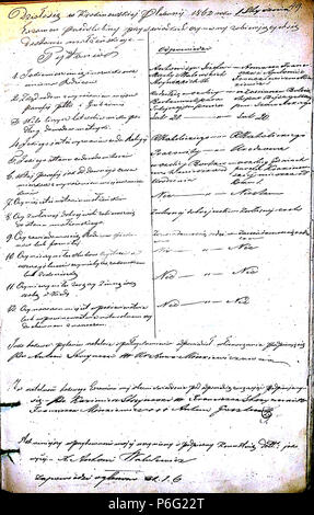 . Krekenavos priešsantuokin 1860-1866 RKB ?s apklausos knyga. Krekenavos ? Šv. Mergel ?s ?Marijos mimo ? Dang ? Bazilikos 1860-1866 a rencontré ? Priešsantuokin ?s apklausos knyga . N/A 55 Krekenavos 1860-1866 apklausos knyga RKB PS 099 Banque D'Images