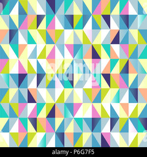 Résumé motif géométrique parfaite. Triangles colorés sur la grille hexagonale. Un design coloré très tendance Banque D'Images