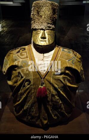 La culture Wari Wari mummi 500AC-1000AC Perú. Banque D'Images