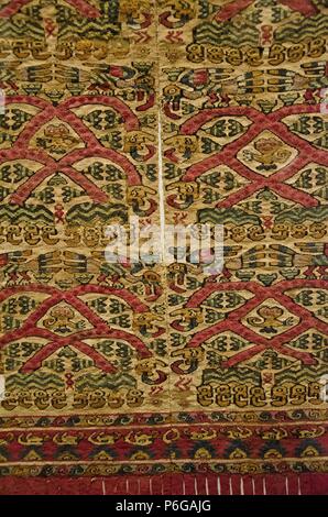 La culture Wari Wari textil 500AC-1000AC Perú. Banque D'Images