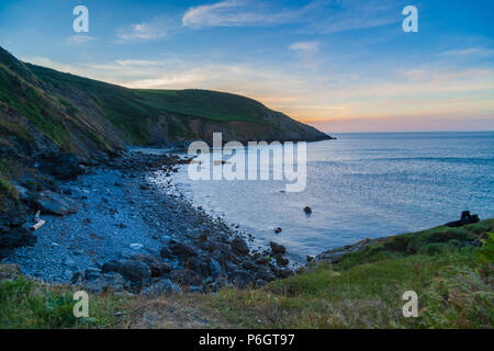 L'aube à nare tête sur la péninsule de roseland cornwall coast uk Banque D'Images