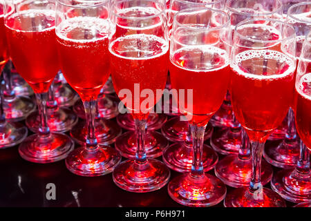 Cocktail Vin Apéritif de bienvenue à un dîner de gala d'entreprise événement banquets Banque D'Images