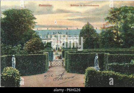 19061204 im schloss hannover herrenhausen. Banque D'Images