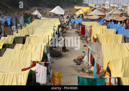 Tentes / paysage lors de Maha Kumbh Mela 2013 à Mumbai , Inde Banque D'Images