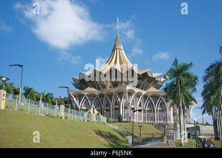 Entrée de l'Assemblée de l'État de Sarawak Kuching Malaisie Sarawak bâtiment Banque D'Images