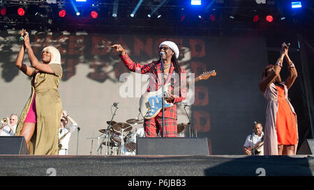 Glasgow, Ecosse, Royaume-Uni. 30 Juin, 2018. Chic et Nile Rodgers en concert au Festival Fiesta x fois. Crédit : Stuart Westwood/Alamy Live News Banque D'Images