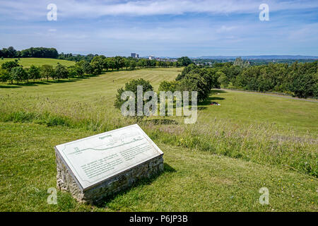 Vue de l'avant du Chatelherault Estate vers Ferniegair Chatelherault Parc Pays UK Scotland Lanarkshire Hamilton Banque D'Images