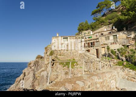 Es Caló de S''Estaca.Valldemossa, Parque Natural de la Sierra de Tramuntana. Mallorca. Islas Baleares. L'Espagne. Banque D'Images