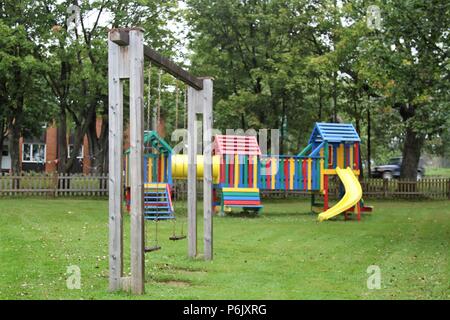 Fun matériel dans le parc pour enfants Banque D'Images