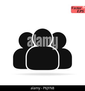 Groupe de personnes ou un groupe d'utilisateurs l'icône amis télévision pour les applications et sites web Illustration de Vecteur