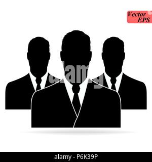 Les gens dans le quartier branché d'icône de style plat isolé sur fond blanc. Symbole pour votre web site design, logo, l'app, l'assurance-chômage. Illustration vectorielle, EPS Illustration de Vecteur